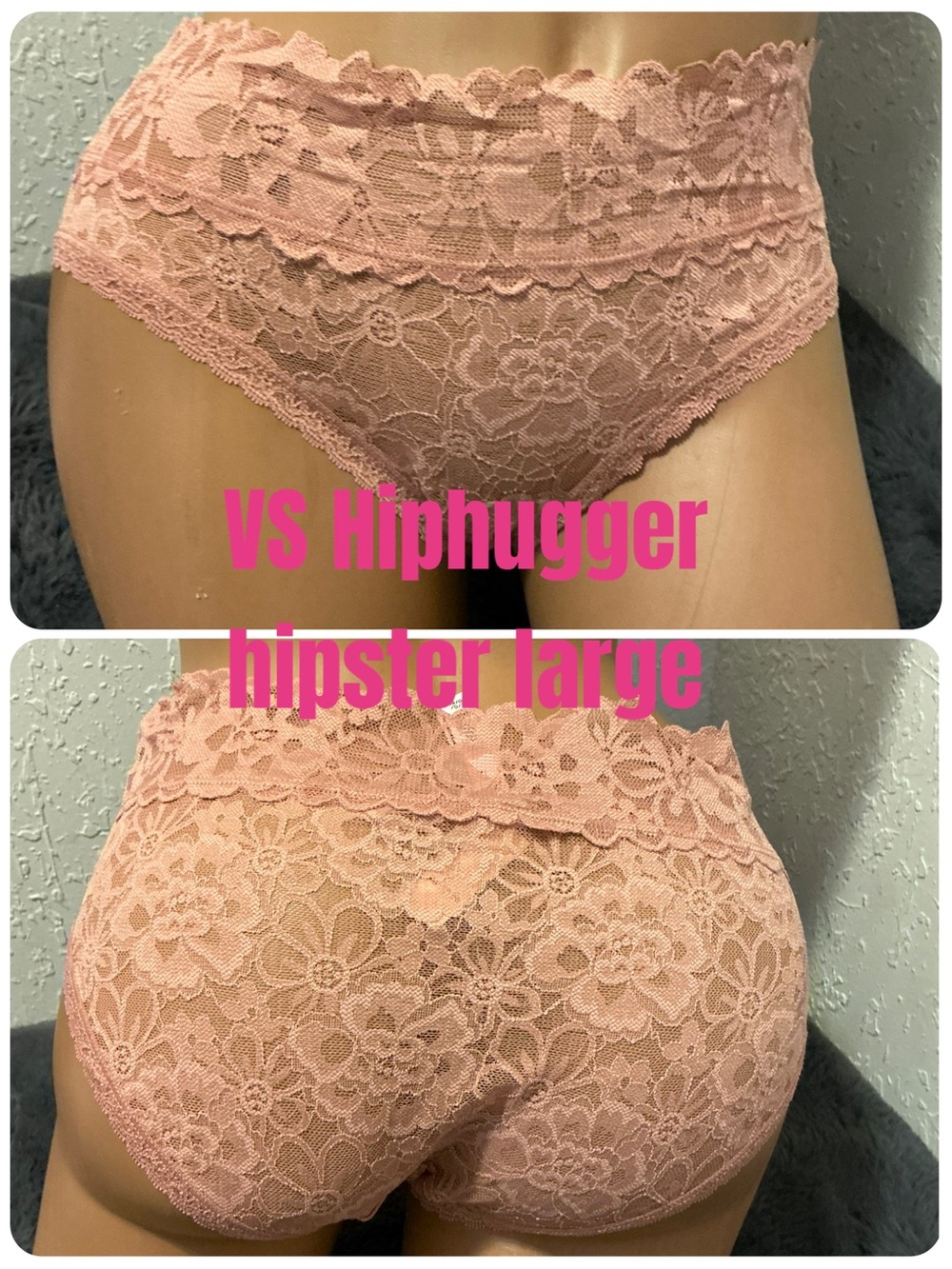 Victoria's Secret Lace Hiphugger Hipster - Blush Pink